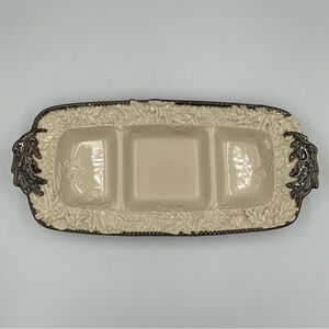 Ceramic Fall Relish Divided Serving Dish